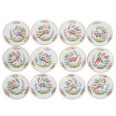 Set of 12 Porcelain Chelsea Plates