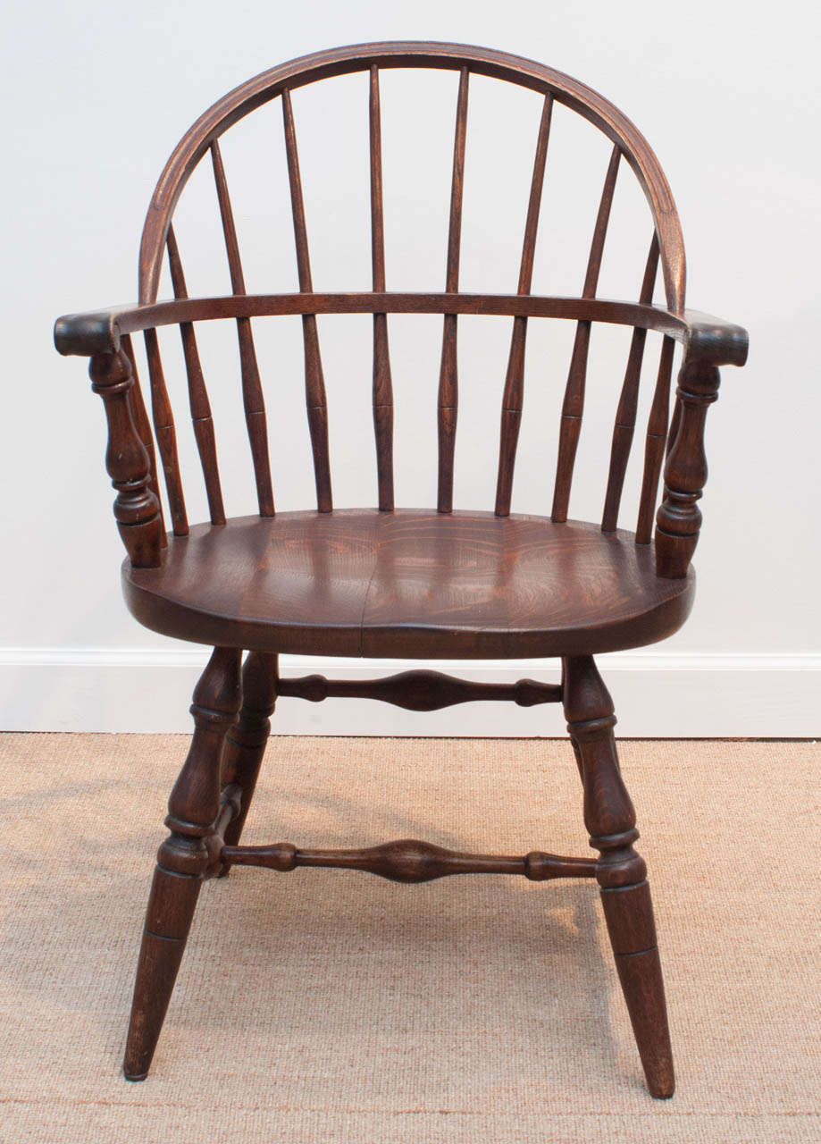 American Set of 6 Early 20th c Windsor Arm Chairs