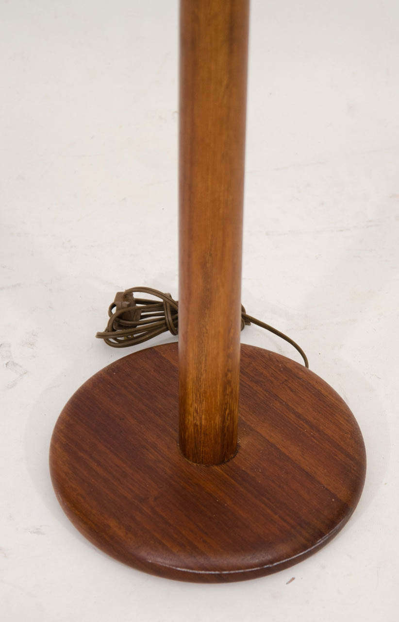 20th Century Martz Walnut Floor Lamp