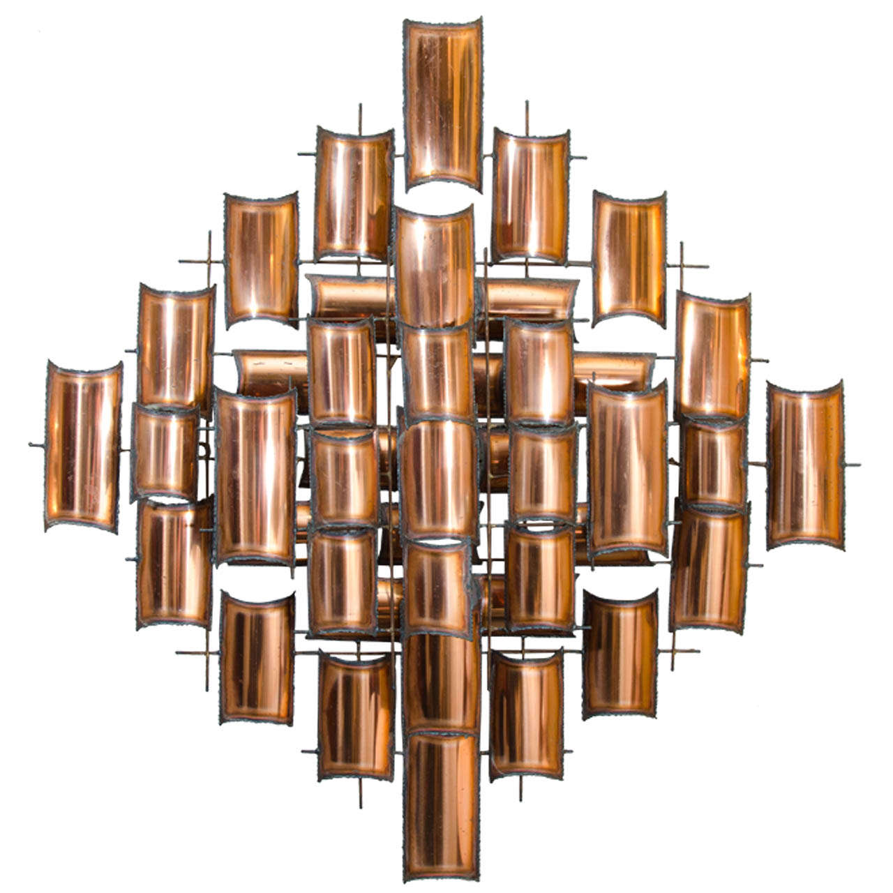 Torch Cut Copper Wall Art Sculpture For Sale