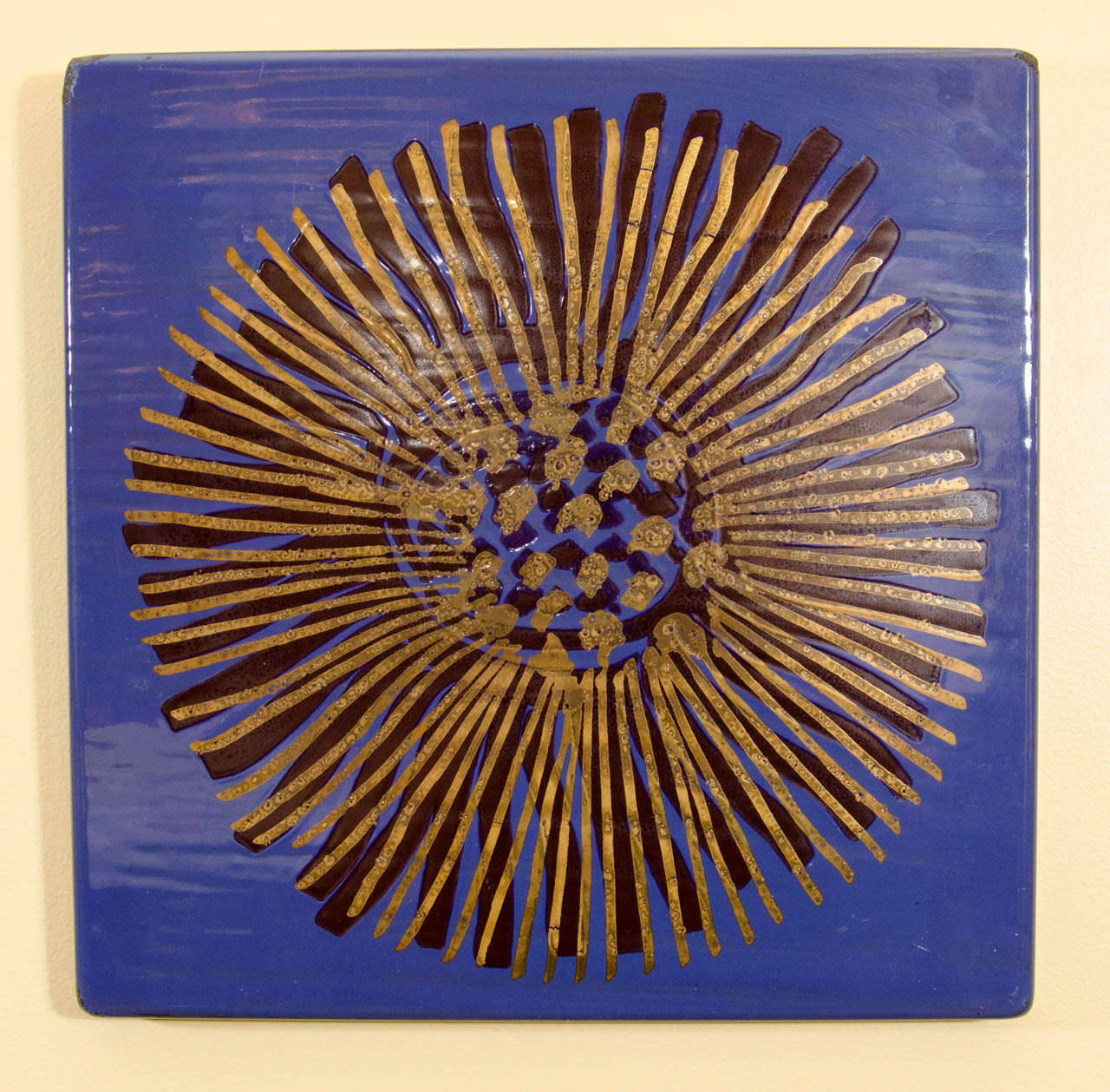 Blue Enameled Wall Art by Gustavsberg