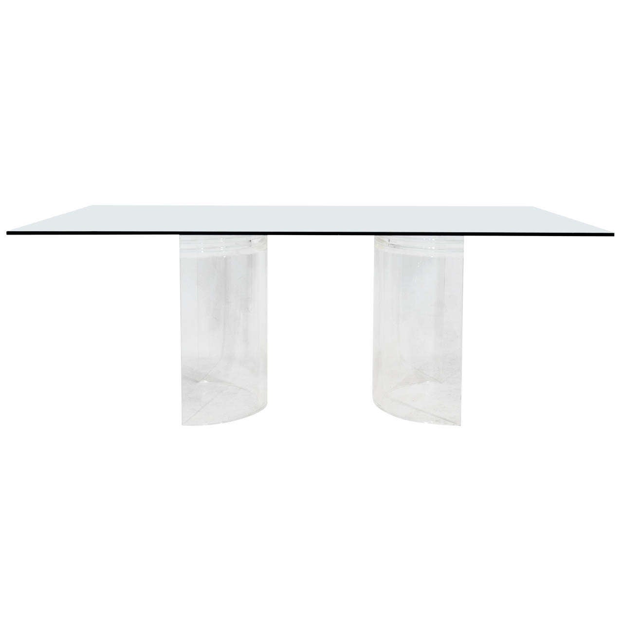Glass and Lucite Dining Table