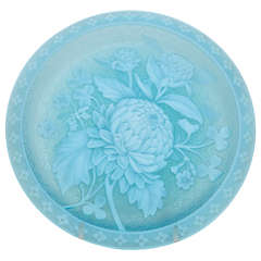 A Rare Unmarked Thomas Webb &  Sons Cameo Glass Plate