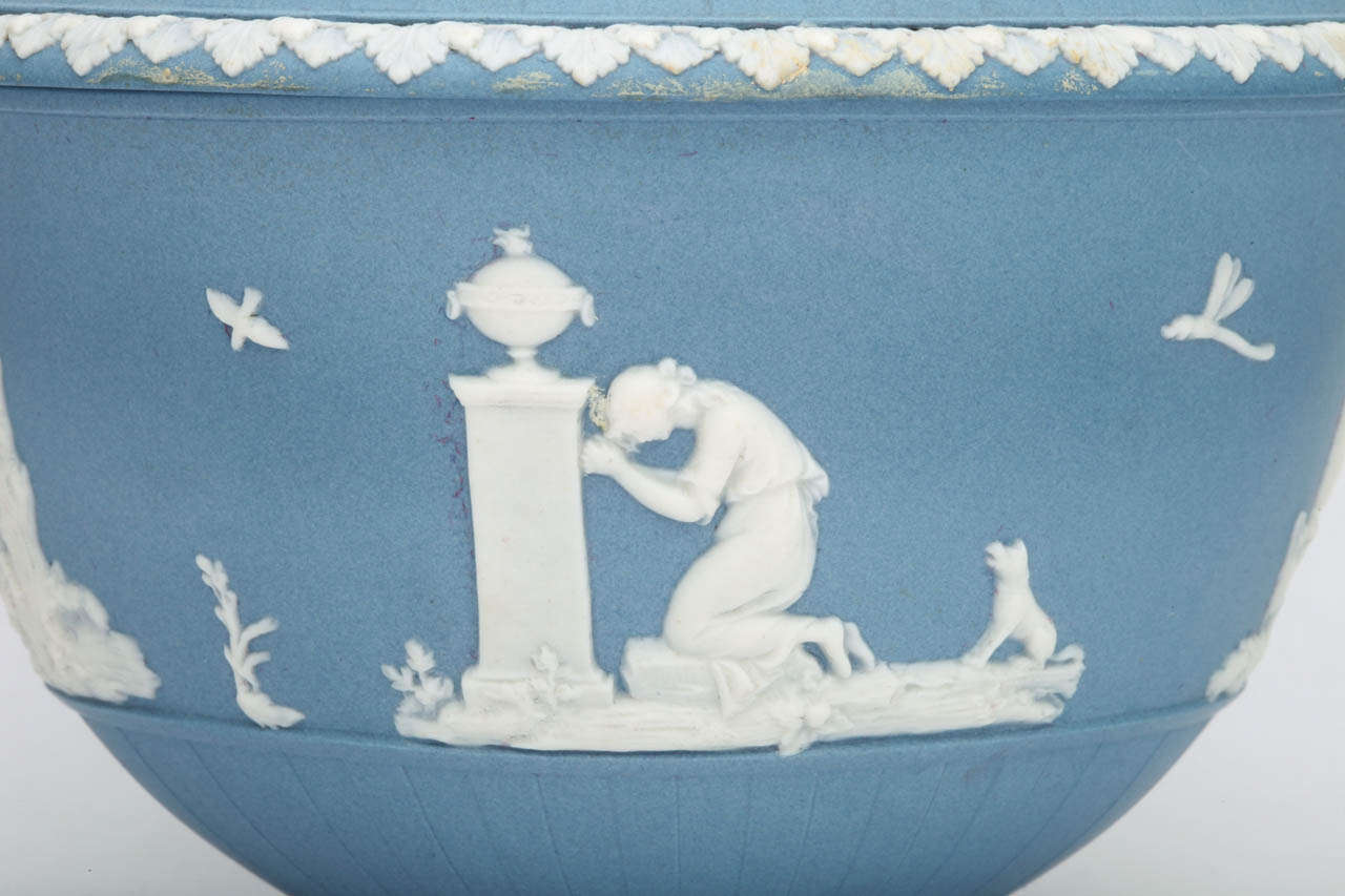 A Rare Signed Turner Jasper Covered Sugar Bowl In Excellent Condition For Sale In New York, NY