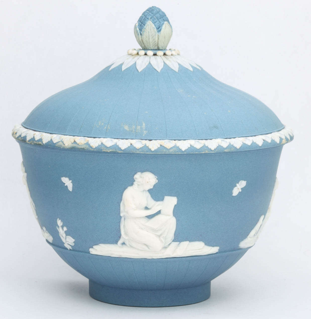 A Rare Signed Turner Jasper Covered Sugar Bowl For Sale 1