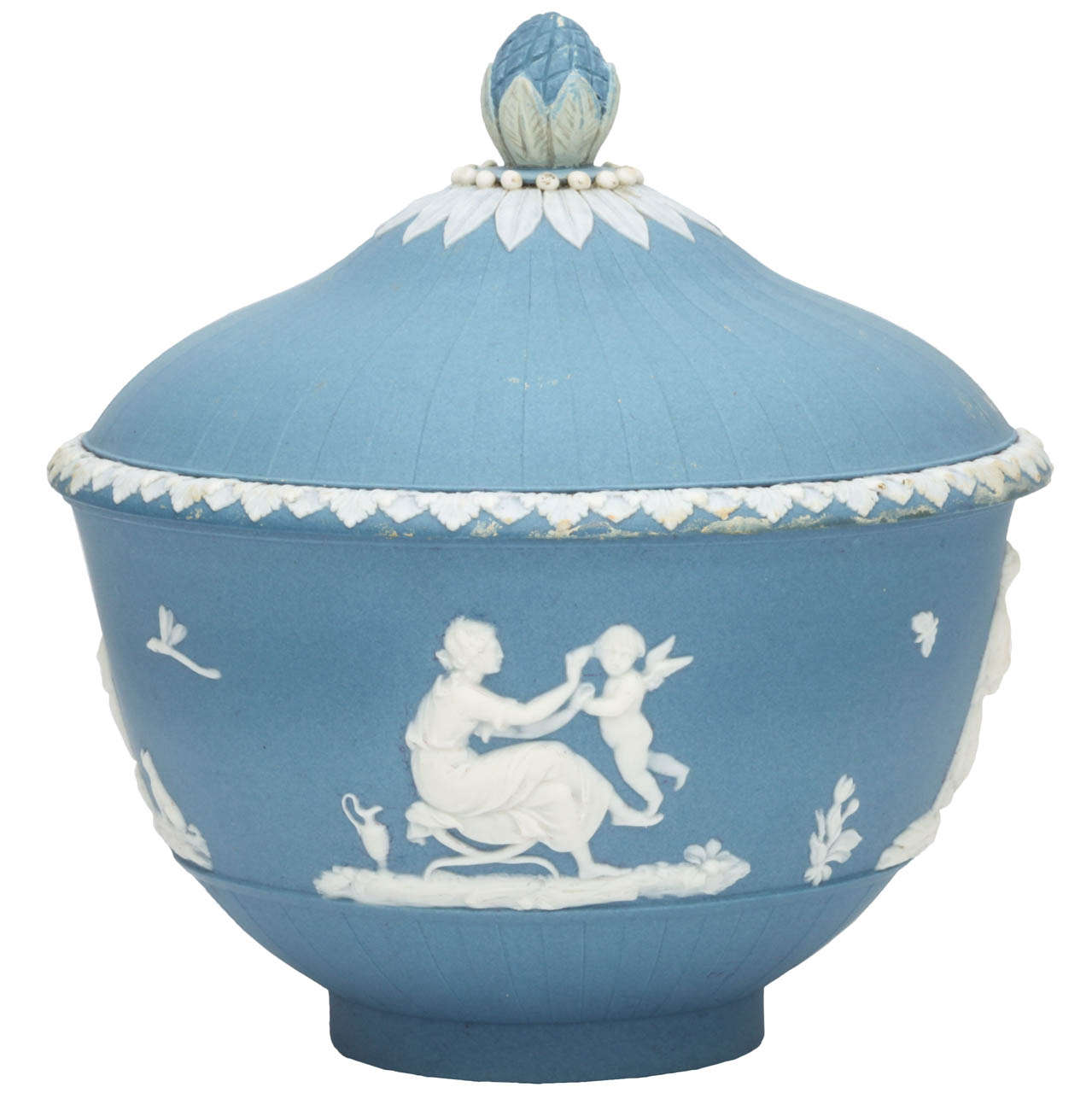 A Rare Signed Turner Jasper Covered Sugar Bowl For Sale