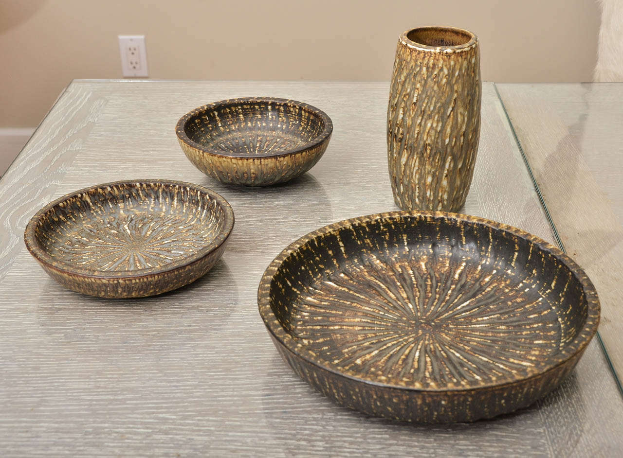 Group of Four Gunnar Nylund Ceramics