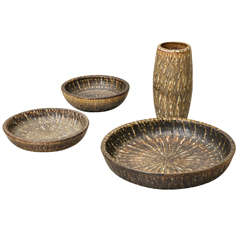 Group of Four Gunnar Nylund Ceramics