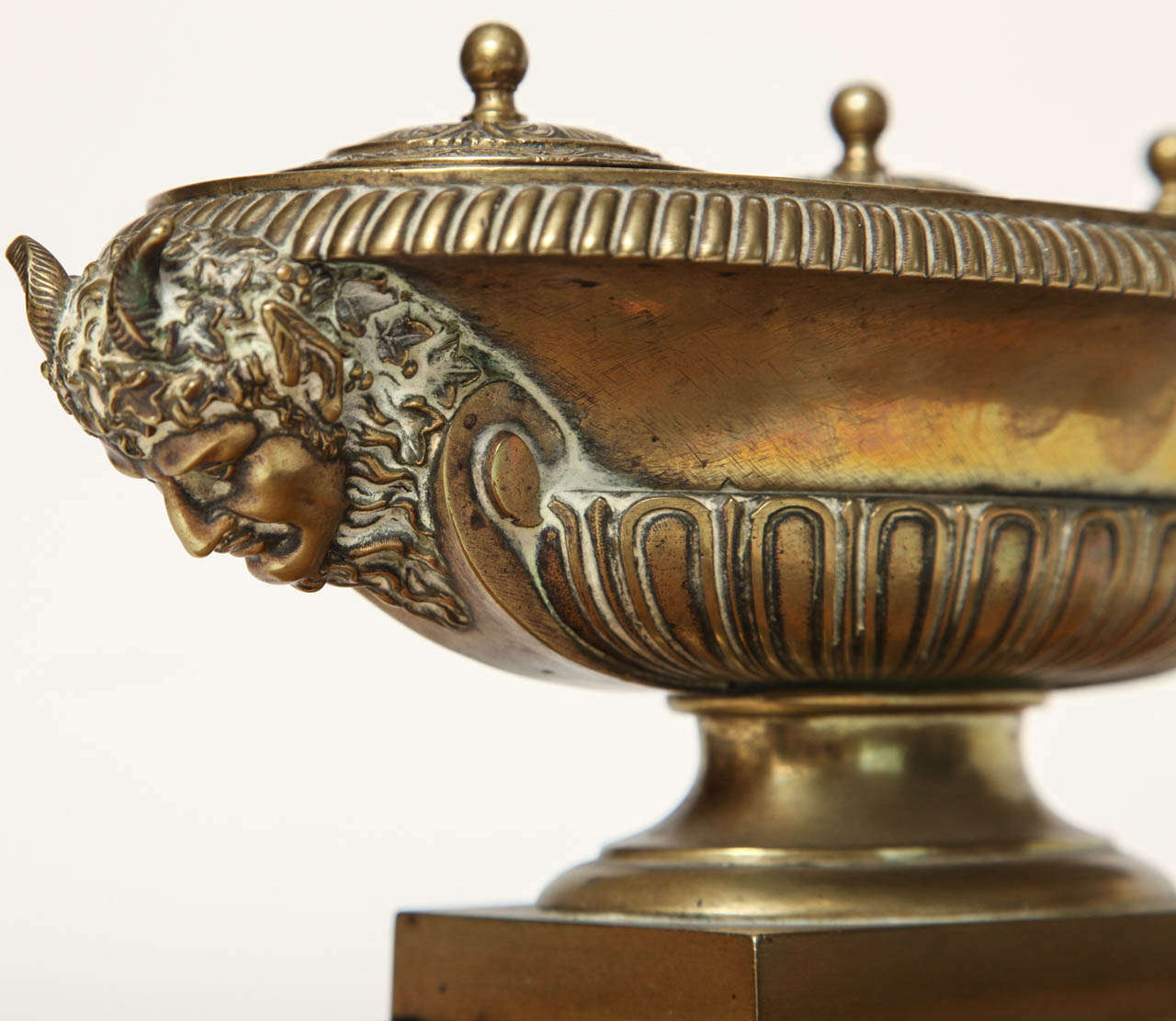 19th Century French, Bronze and Marble Inkwell For Sale 3