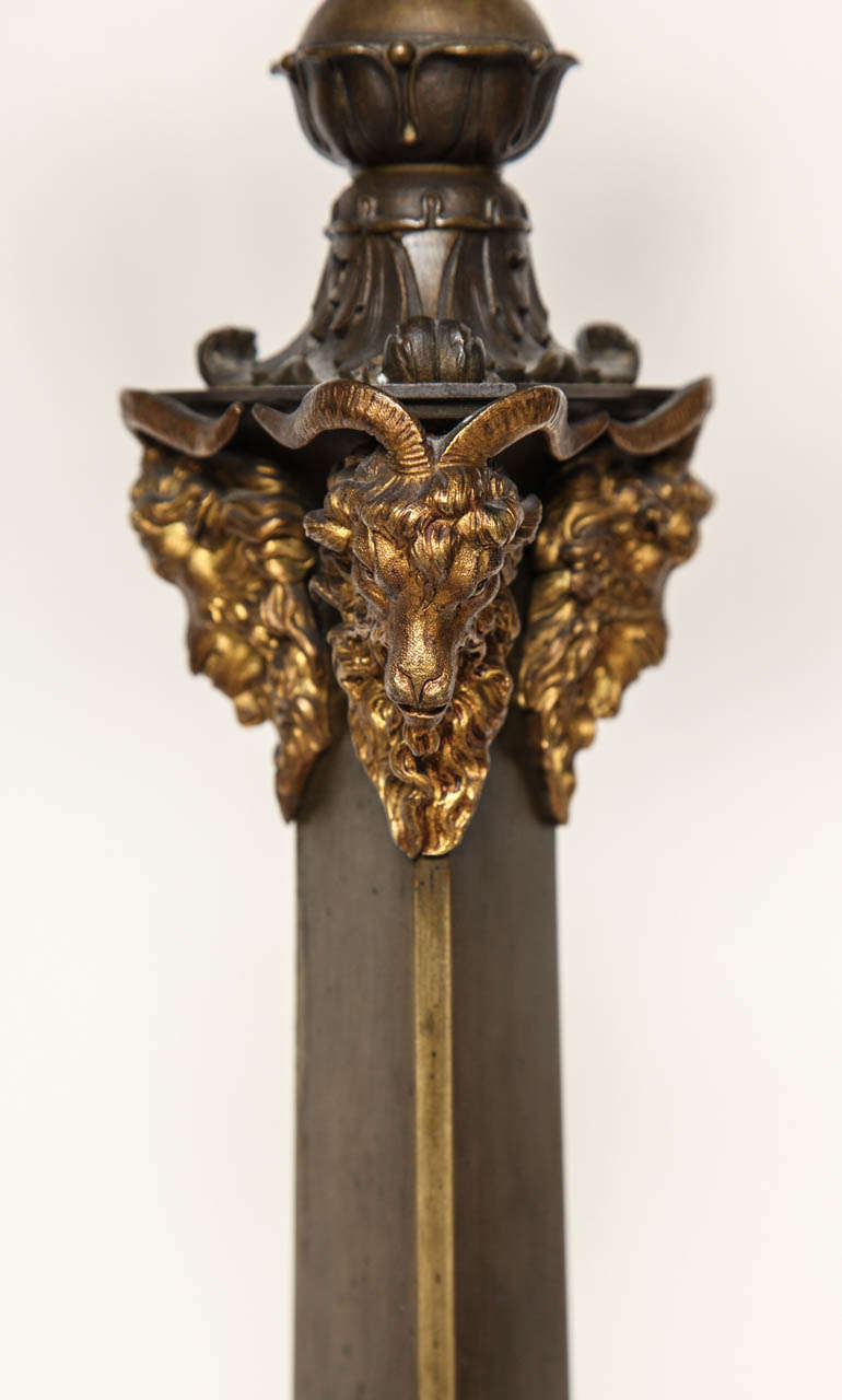 19th Century French Empire Bronze Candelabra For Sale 6