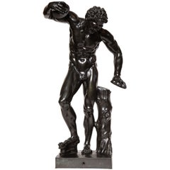 Superb 19th Century Bronze of the Dancing Faun After the Antique