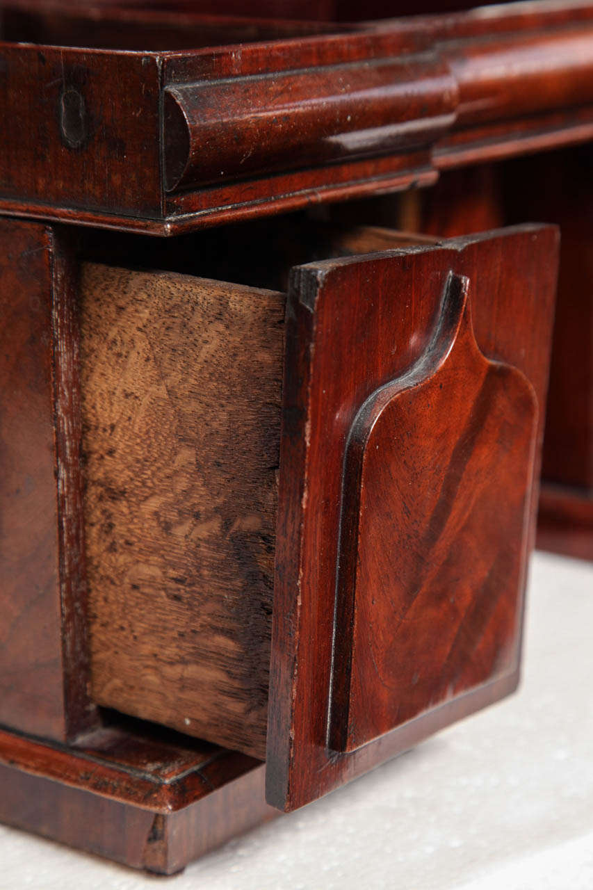 Mahogany 19th Century Tea Caddy as a Model of a Sideboard For Sale