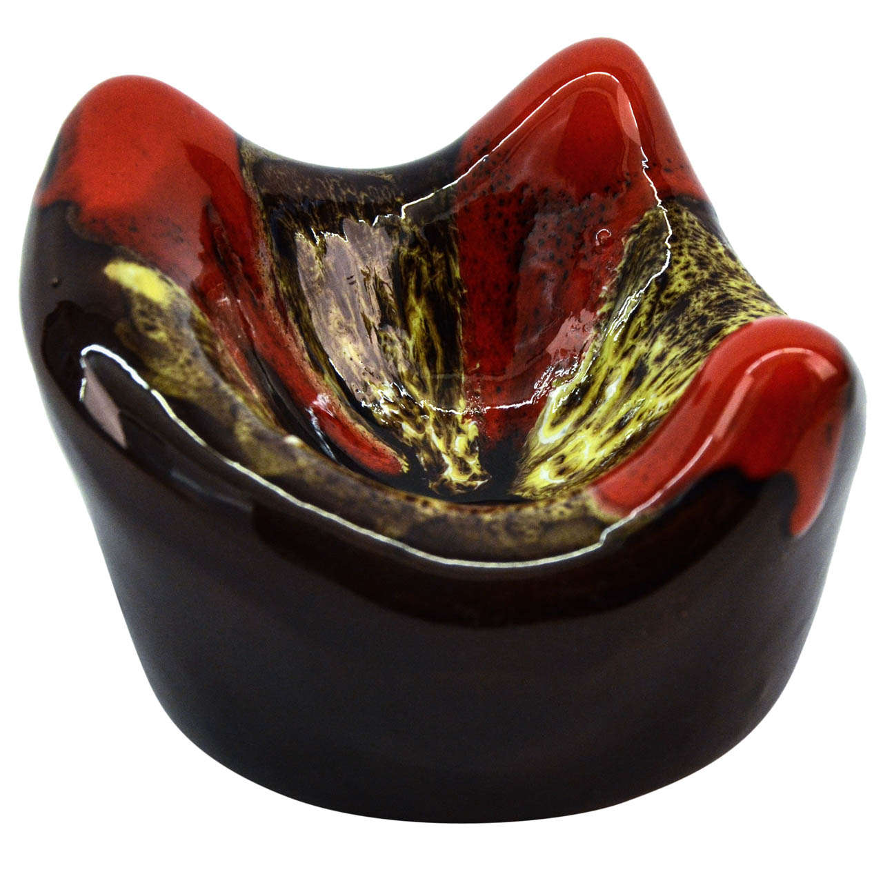 Vallauris Pottery Ceramic Colorful Ashtray For Sale