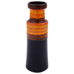 Mid-century Scheurich Keramik West German Lava Pottery Ceramic coloured Vase