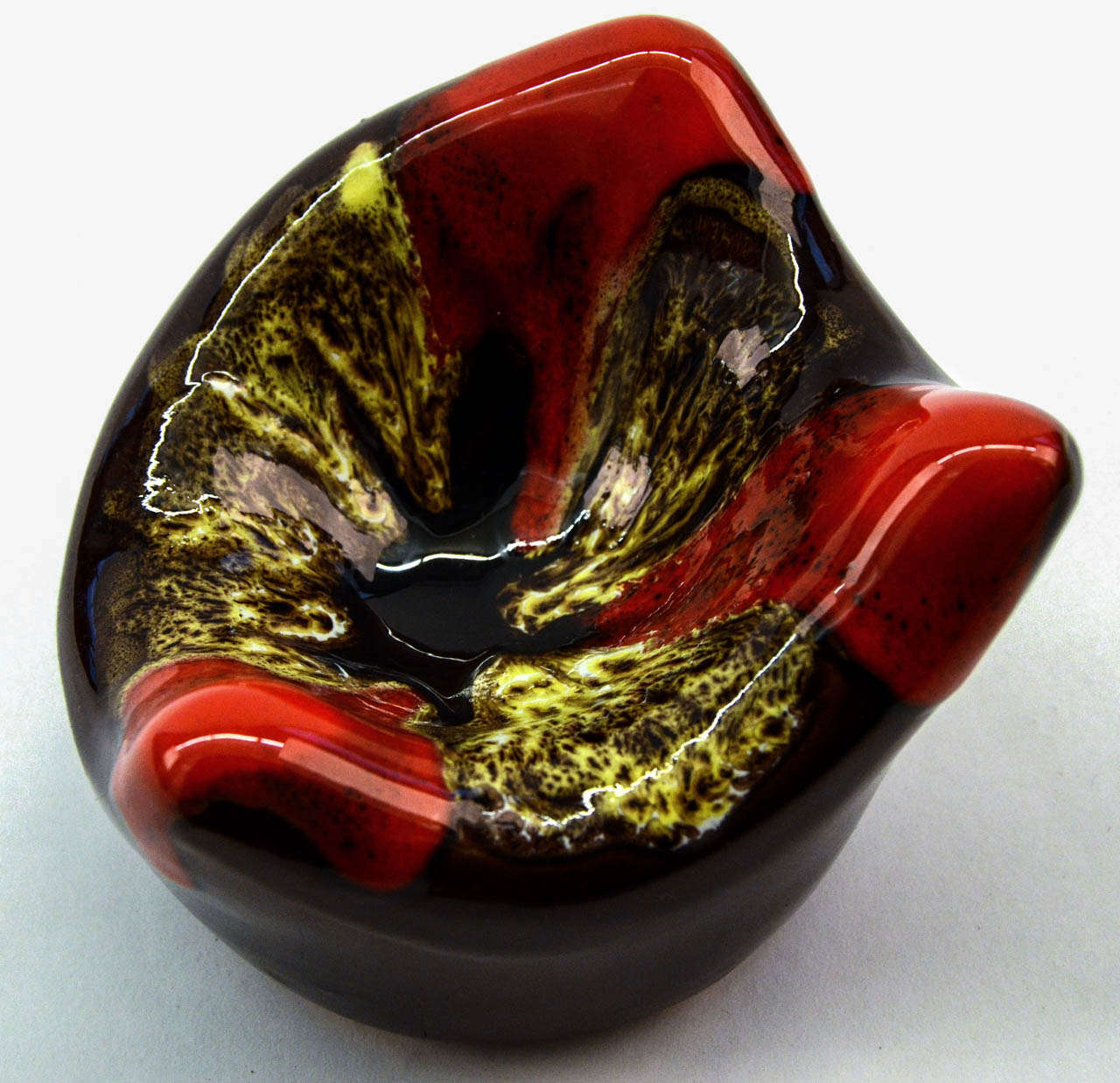 Vallauris Pottery Ceramic Colorful Ashtray For Sale at 1stdibs