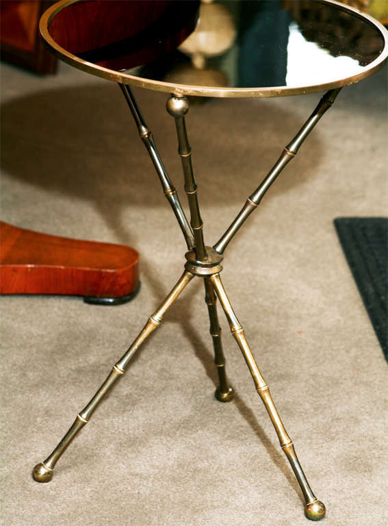Brass Tripod Base Side Table