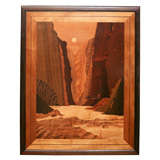 Marquetry Inlaid Pictorial Panel