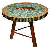 Rustic Tile-Topped Coffee Table