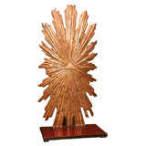 Antique French Carved Wood Sunburst