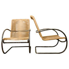 Pair of chairs in the style of Marcel Breuer