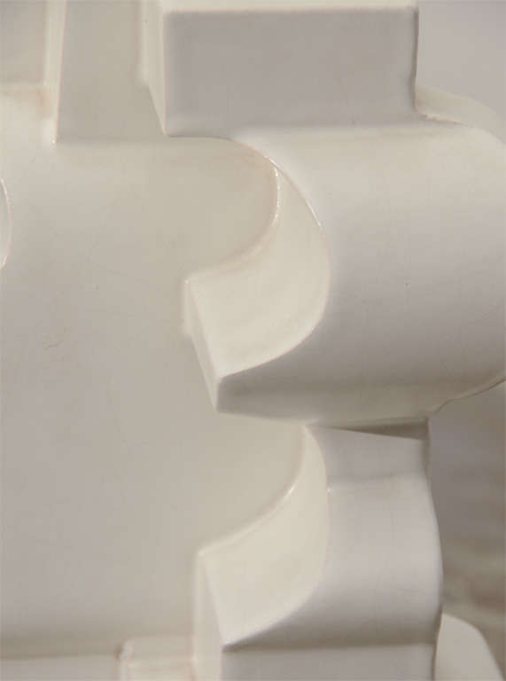 A ceramic abstract sculpture by Nino Caruso Italian 1970's 
Series 103/500.