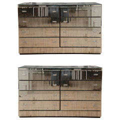 Pair Of Mirrored Chests Of Drawers