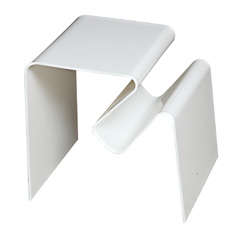White Acrylic Amorphic Table by Neal Small