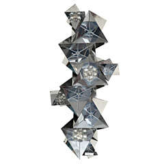 Wall Sculpture by Curtis Jere Chromed Metal and Lucite