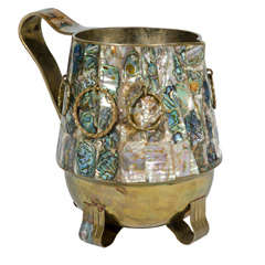 Abalone Shell and Brass Water Pitcher by Salvador Teran 4