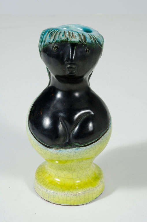 French Ceramic Bust Vase by Georges Jouve