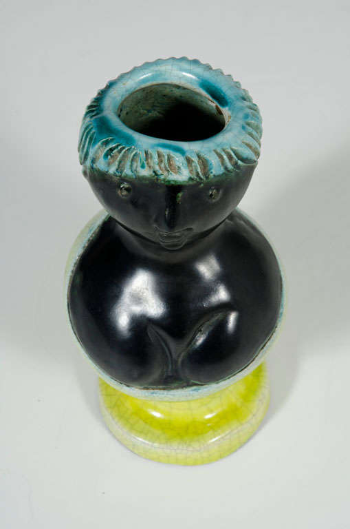 Ceramic Bust Vase by Georges Jouve 1