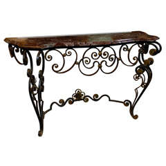 19th Century French  Iron Console