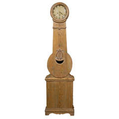 Pine Tall Case Clock From Sweden