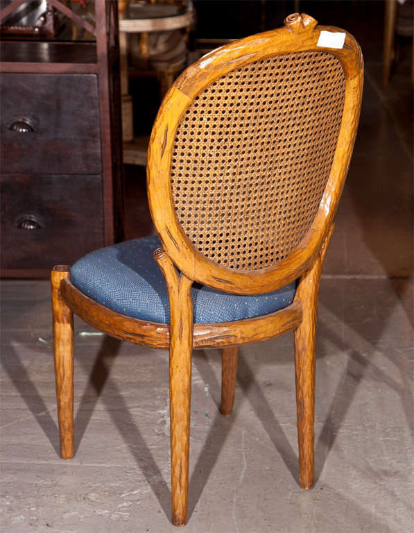 Pair of French Louis XIV Style Caned Side Chairs 2