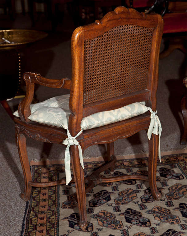 Pair of French Provincial Caned Armchairs 3