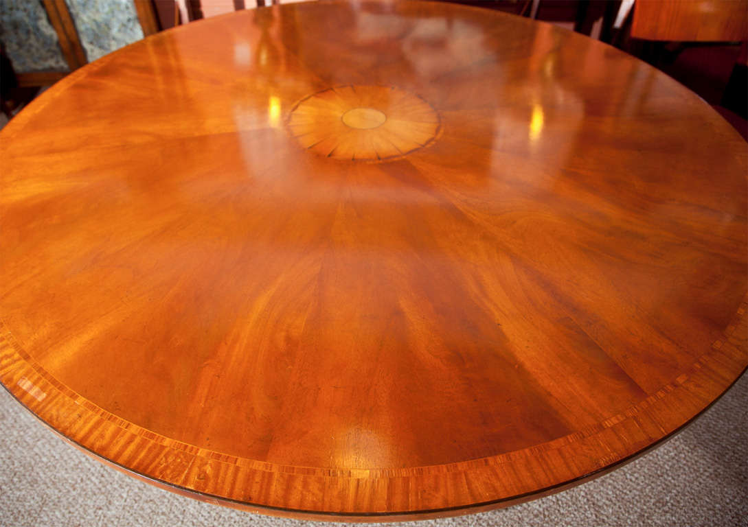 English Regency Style Mahogany Round Dining Table 3