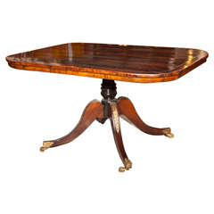 English Regency Style Rosewood Tilt Top Table