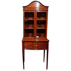 Antique Edwardian Style Curio Cabinet