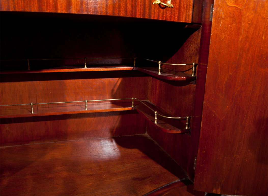 Wood French, Style Mahogany Bar Cabinet