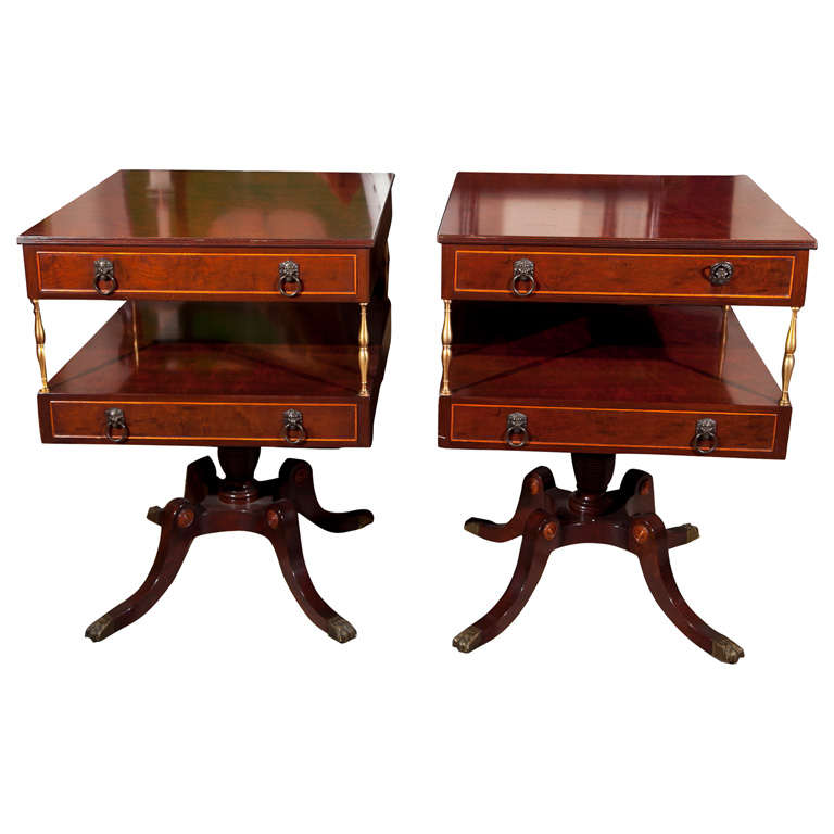 Pair of Regency Style End Tables by Schimeg & Kotzian