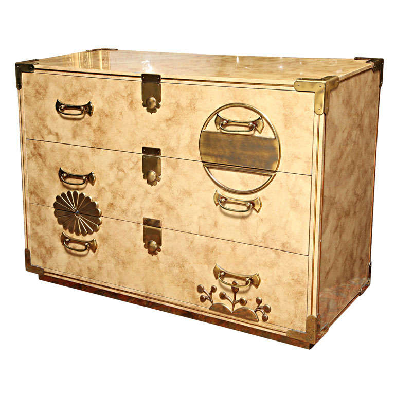 Mastercraft Brass-Mounted and Lacquered Commode
