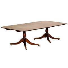 English George III  Double Pedestal Dining Table