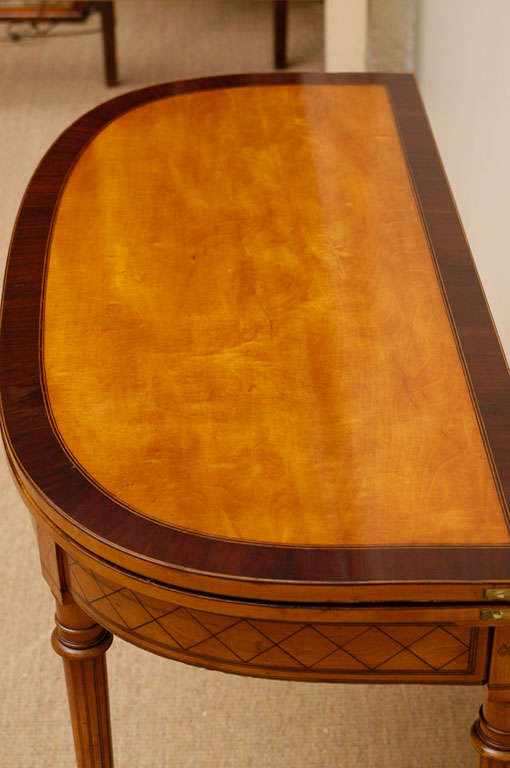 18th Century and Earlier English Georgian Satinwood Card Table Henry Holland