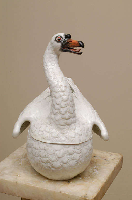 18th Century and Earlier Meissen Swan Tureen For Sale