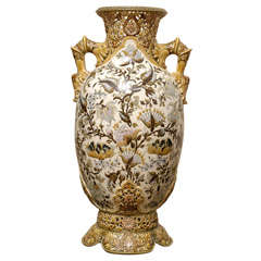 Monumental Zsolnay Porcelain Vase