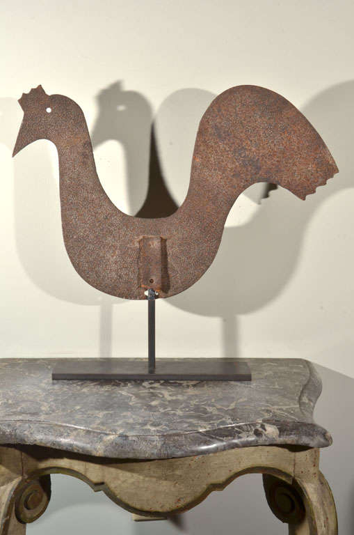 19th C. Primitive Fork Art Weathervane from France.
