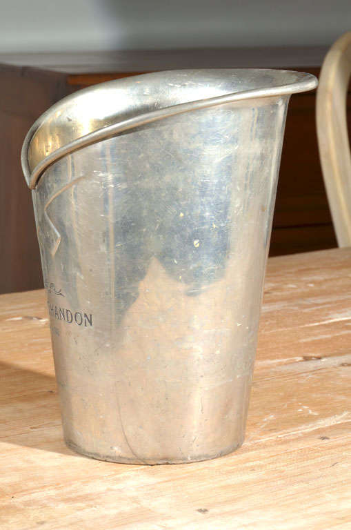 French Early 20th c. Pewter Champagne Bucket from Moet & Chandon