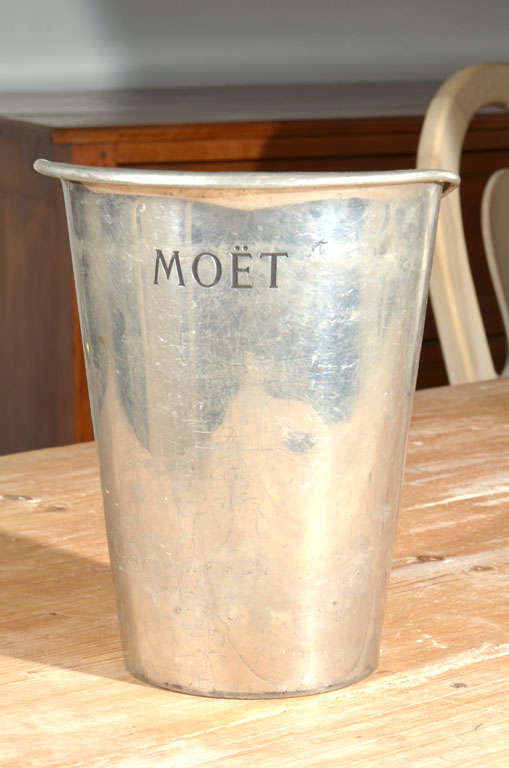 20th Century Early 20th c. Pewter Champagne Bucket from Moet & Chandon