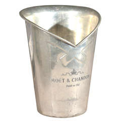Vintage Early 20th c. Pewter Champagne Bucket from Moet & Chandon