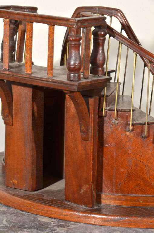 Early 20th c. Signed Miniature Staircase made by a Compagnon 1